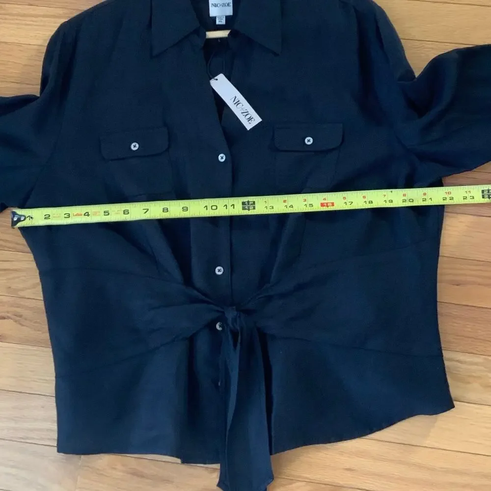 NIC+ZOE Iconic Tie Front‎ Shirt NWT size XL